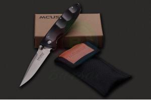 日本原装正品进口MCUSTA传世家徽MC23非洲乌木柄VG-10不锈钢针尖式刀头战术折刀