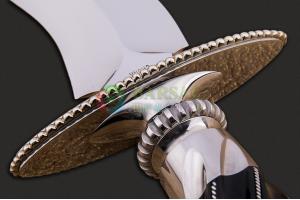 有着艺术刀之父美誉之称的美国巨匠比尔·克隆克精细研磨镜面蛇型刃阿里巴巴蛇剑